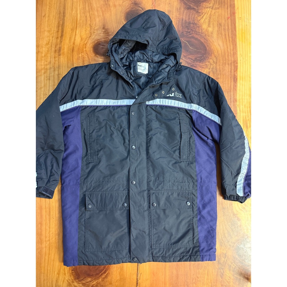 FedEx Stan Herman ImageWear  Reflective Hooded Winter Jacket XXL 2XL Primaloft